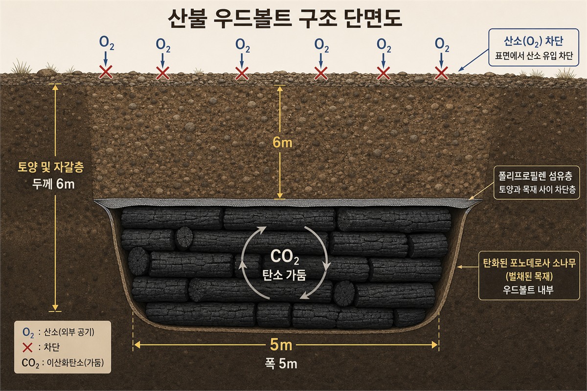 우드 볼트 단면 도식
