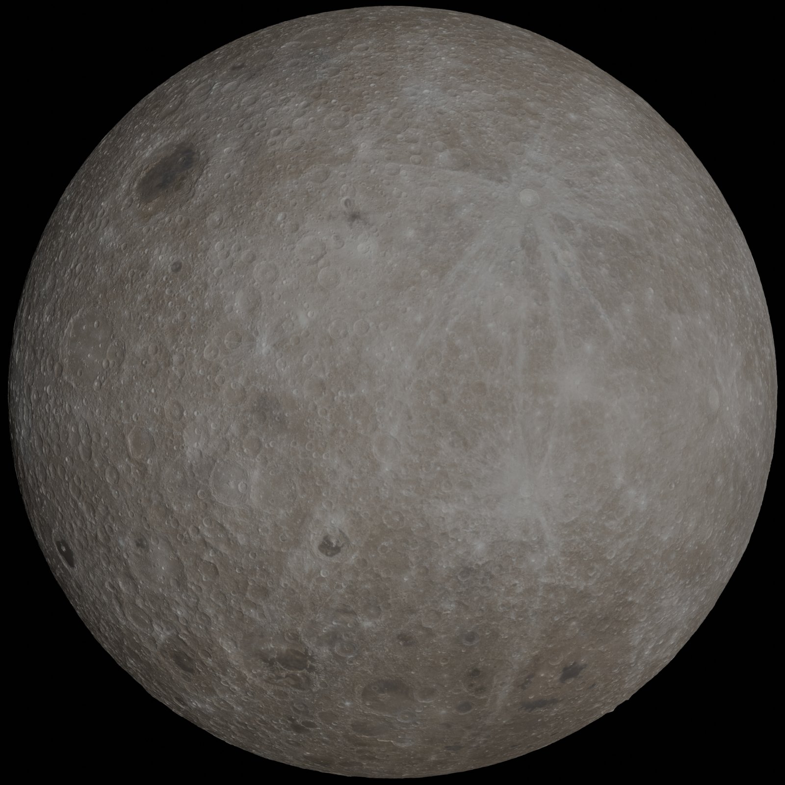 달의 뒷면 지형도